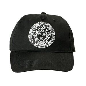 Versace Medusa Logo Print Black Baseball Cap Hat size 59